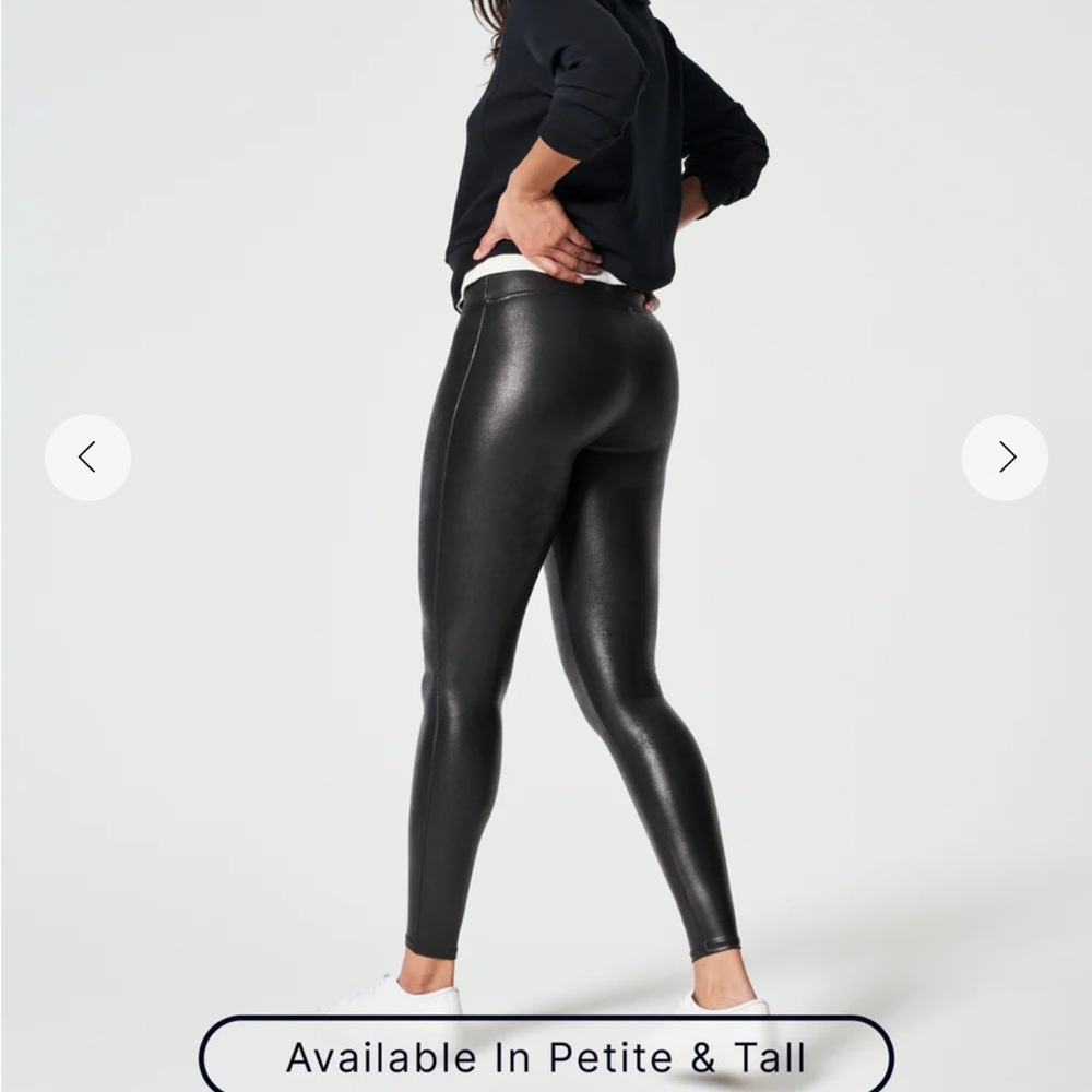 SPANX Black Shiny Leggings